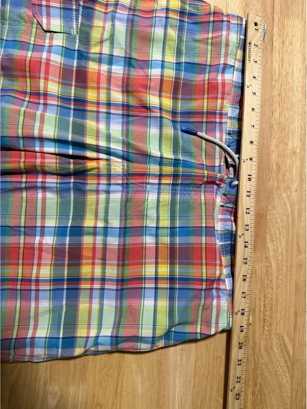 Tommy Bahama Men’s XL Madras Plaid Swim Trunks Board Shorts Multicolor